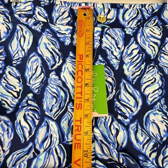 Lilly Pulitzer Kelani Stretch Pants High Tide Navy Blue/White Sz 10 Modal Blend - Picture 10 of 10
